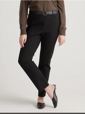 4-Pocket Ponte Black Slim Ankle Pants - Women's